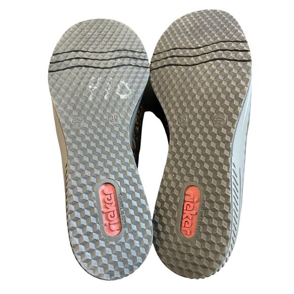 Rieker Women’s Doris Slip On Shoes Black Gray Metallic Floral/Lace Size 39 US 8 - Picture 4 of 6